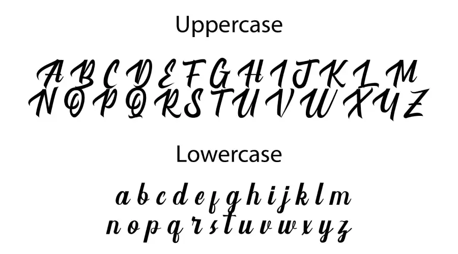 Hardball Font Characters