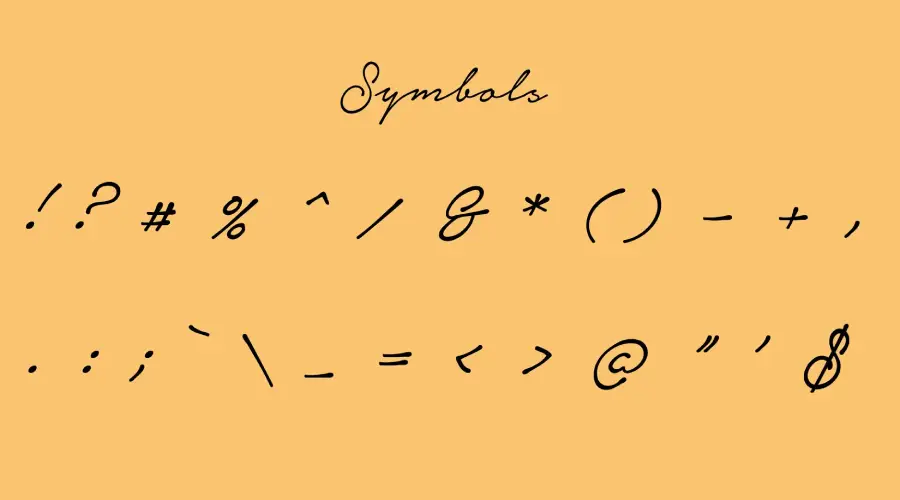 Notera Font Symbols View