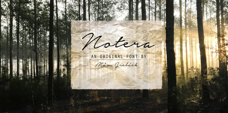 Notera Font by Mans Greback