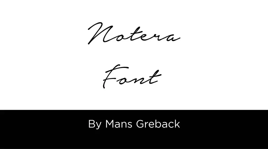 Notera Font by Mans Greback