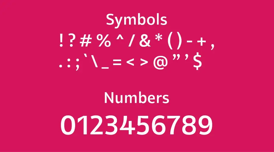 Olivine Font Symbols View