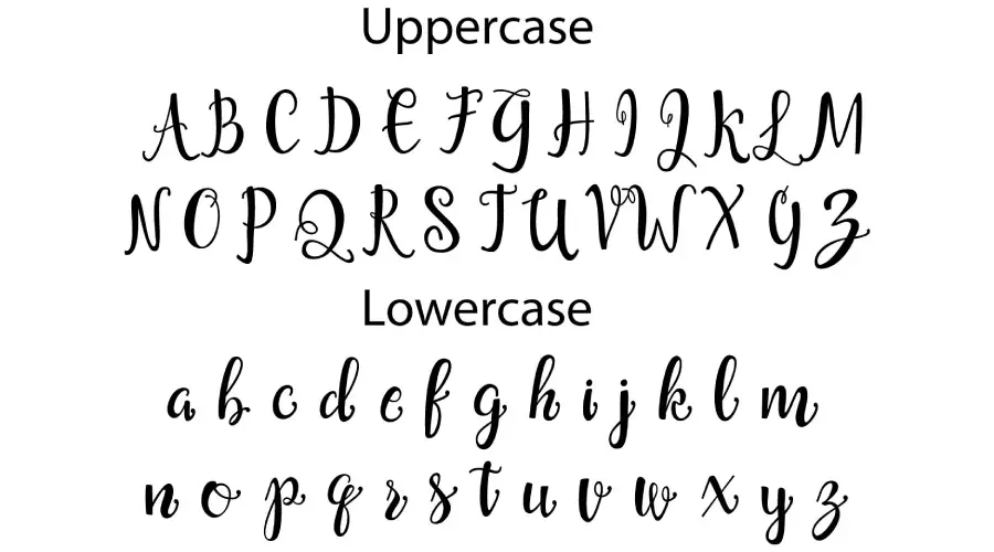 Saldina Font Characters