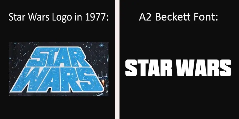 Star Wars Font A2 Beckett font
