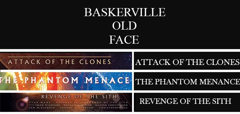 Star wars Baskerville Old Face