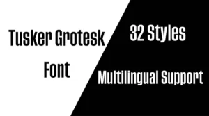 Tusker Grotesk Font
