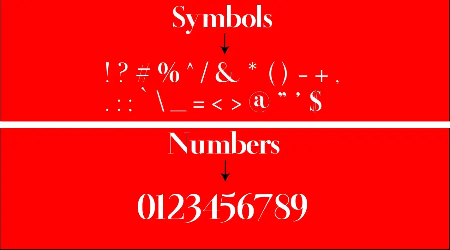 Cantiqe Font Symbols View