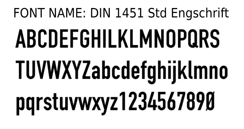 DIN 1451 Std Engschrift
