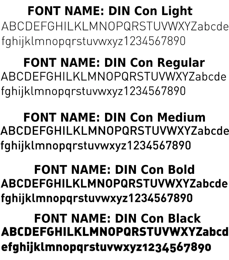 DIN Condensed Font
