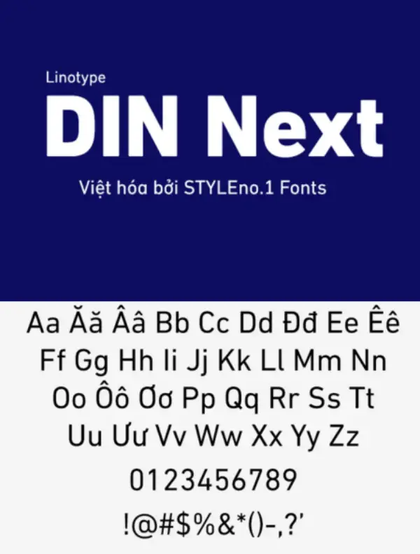 DIN Next font view