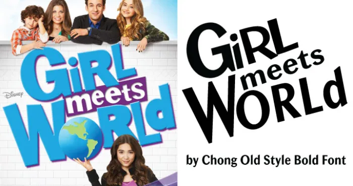 Girl meets world logo font vs chong old style bold font