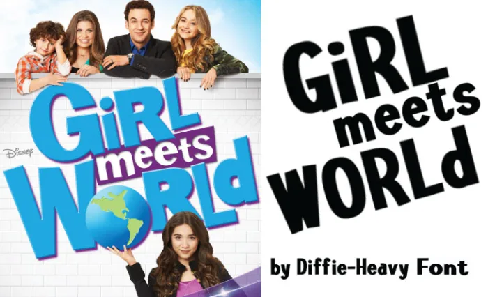 Girl meets world logo font vs diffie heavy font