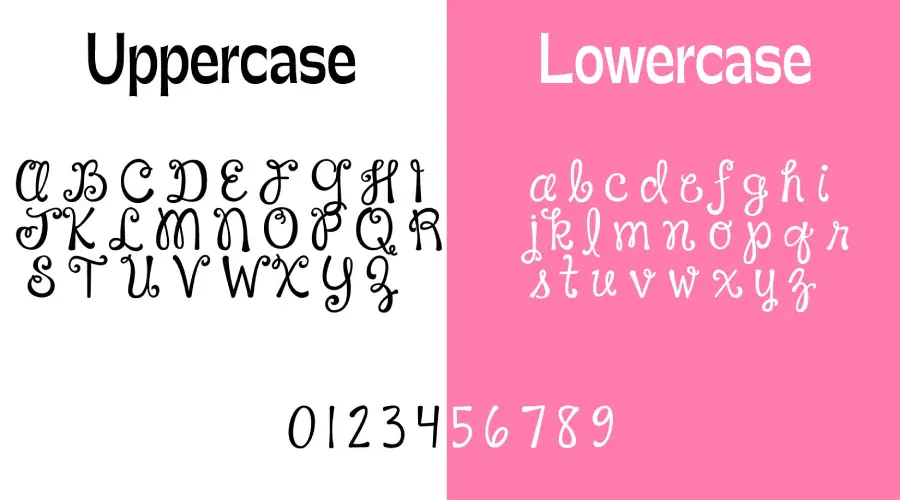 Hello Kitty Font Characters View