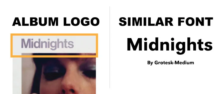 Midnights Logo vs Grotesk Medium font