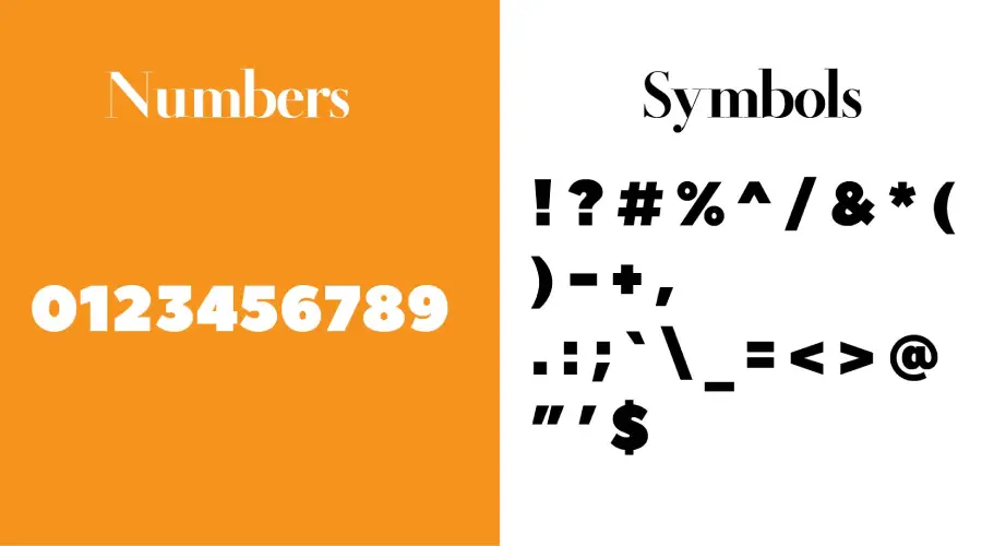 Peace sans Font Symbols View