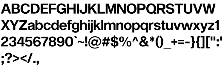 Sequel Sans Semi Bold Display Font Character Map