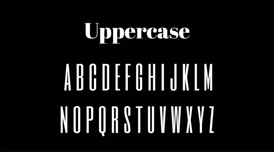 Six Caps Font Characters View