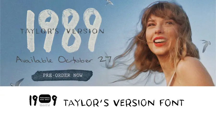1989 Taylors Version Font