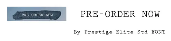 1989 Taytor Version font logo vs Prestige Elite Std font