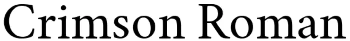 Crimson Roman Font View