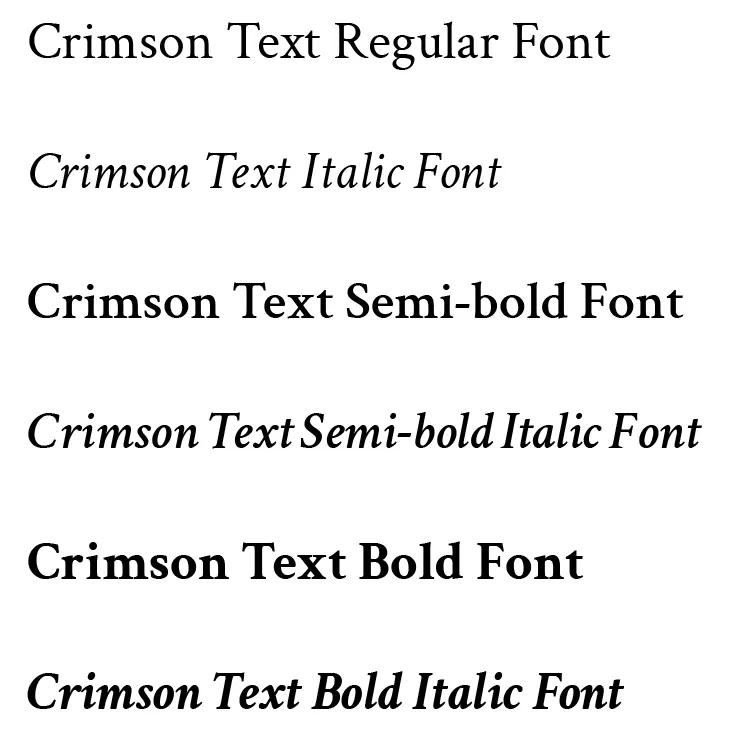 Crimson-Text-Font-Family