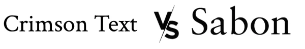 Crimson Text vs Sabon font