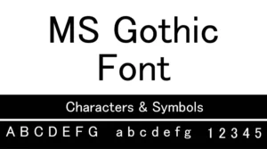 MS Gothic Font