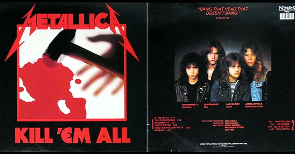 Metallica Logo On kill em all Album