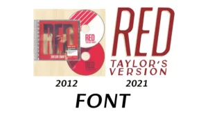 Red Taylor Swift font