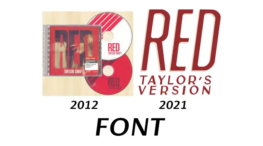 Red Taylor Swift font