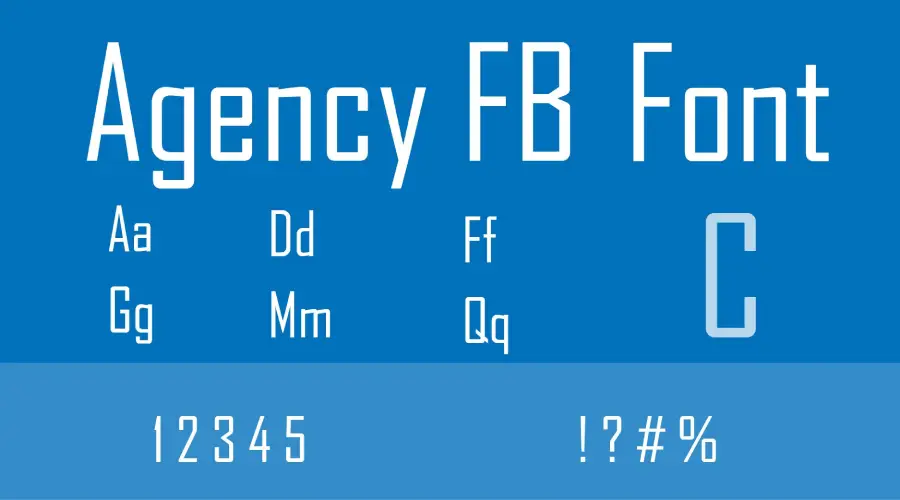 Agency FB Font