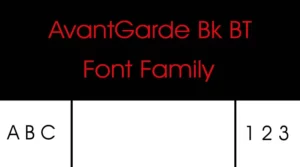 AvantGarde Bk BT Font Family