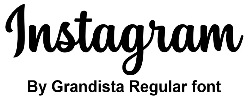Grandista Regular font Similar to Instagram 2016 Logo font