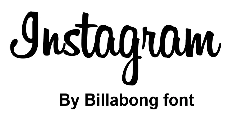 Instagram 2010 similar font billabong