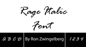 Rage Italic Font 1