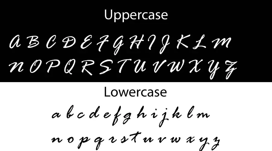 Rage Italic Font Characters