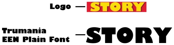 Toy Story Font Similar To the Story word is Trumania EEN