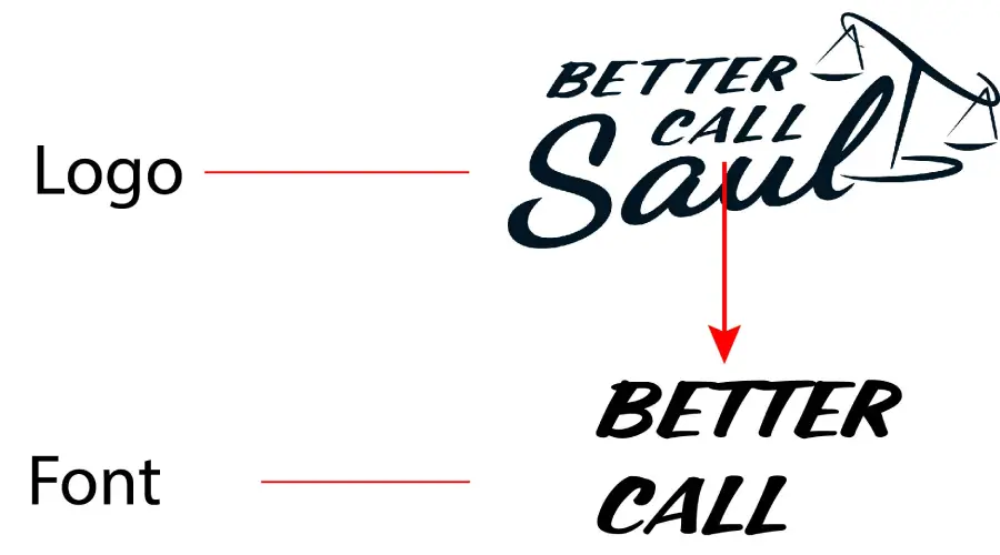 Better Call Saul TV Show logo vs SCRIPT1 Script Casual Normal font similarity example
