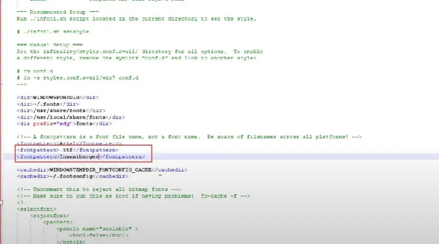 Change the name between Font Patter