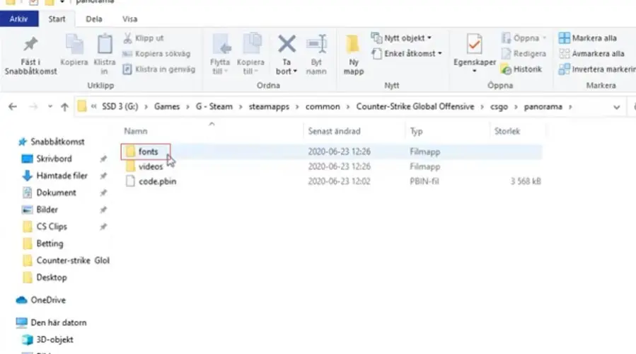 Click on fonts and then enter