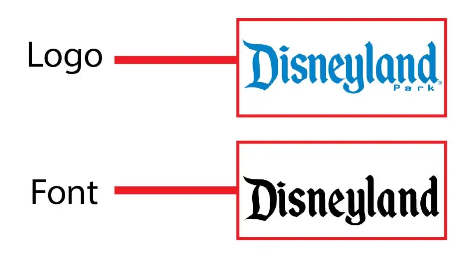 Disneyland Park vs Started by mouse Font Similarity Example