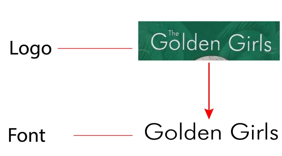 Golden Girls logo vs Futura BT Light Font Similarity example