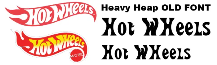 Hot Wheels Logo VS Heavy Heap Old Font