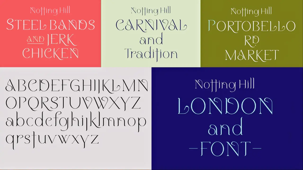 Notting Hill font 1