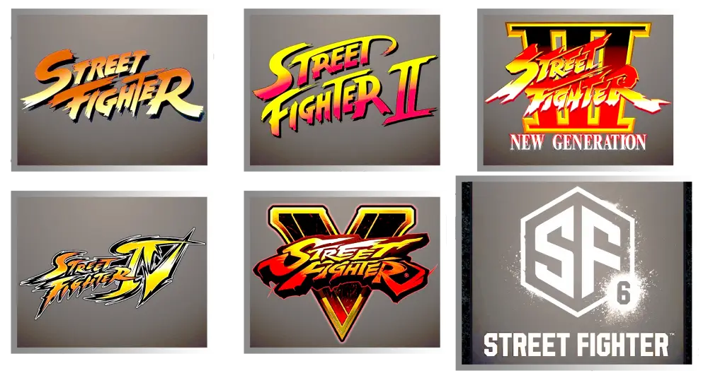 Street fighter game logos