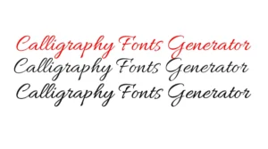 Calligraphy Fonts Generator