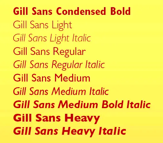 Gill-sans-font-family-view