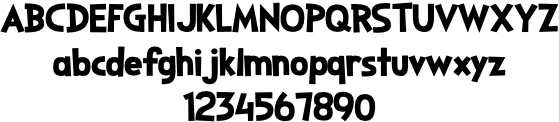 Seuss Font Character Map