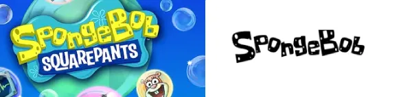 SpongeBob SquarePants Logo vs SpongeBob font by fontget