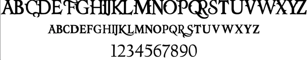A Christmas Carol Font Characters