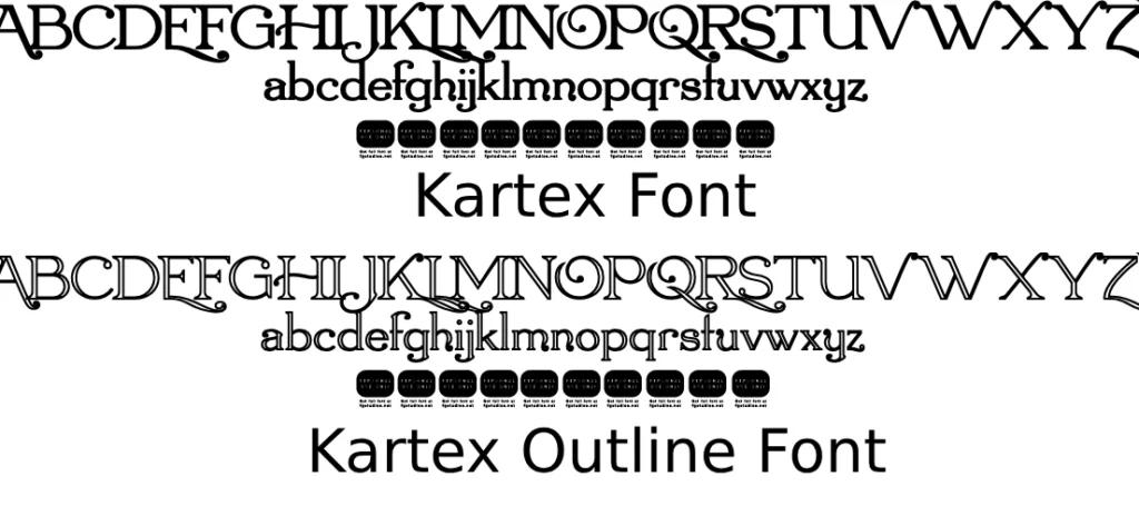Kartex fonts characters similar to Klaus font